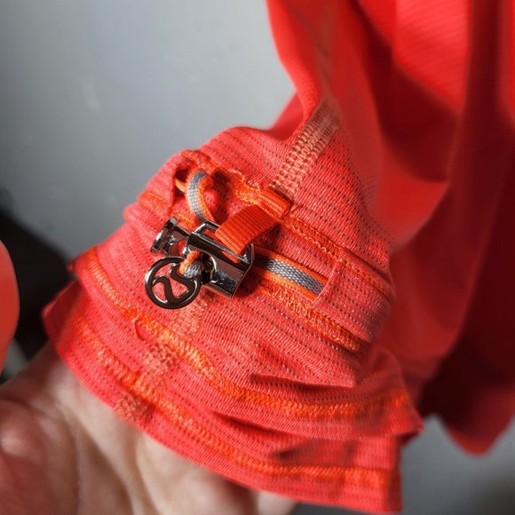 Lululemon Womens Orange and Blue Striped Run Back On Track Tank Top Size 6 - Picture 7 of 9